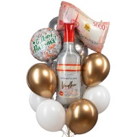Воздушные шары с фольгированной бутылкой водки №1209
