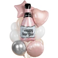 Воздушные шары на новый год с фольгированным Шампанским №1210
