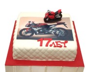 Торт с мотоциклом на 17 лет №993