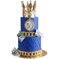 Торт с короной на 50 лет №3472
