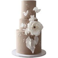 Свадебный торт с большим цветком №3656