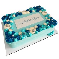 Бирюзовый торт на Новый Год №4090